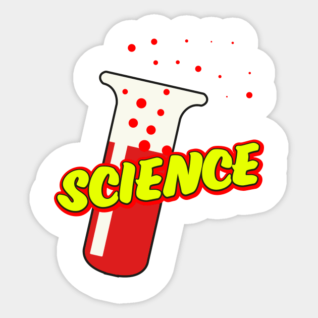 Science Chemistry flask Sticker by nickemporium1